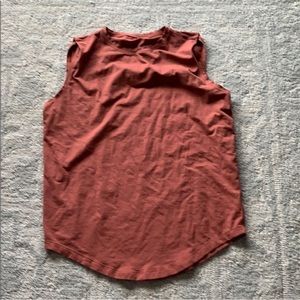 Lululemon Muscle Tank Top Burnt Rust Orange 6